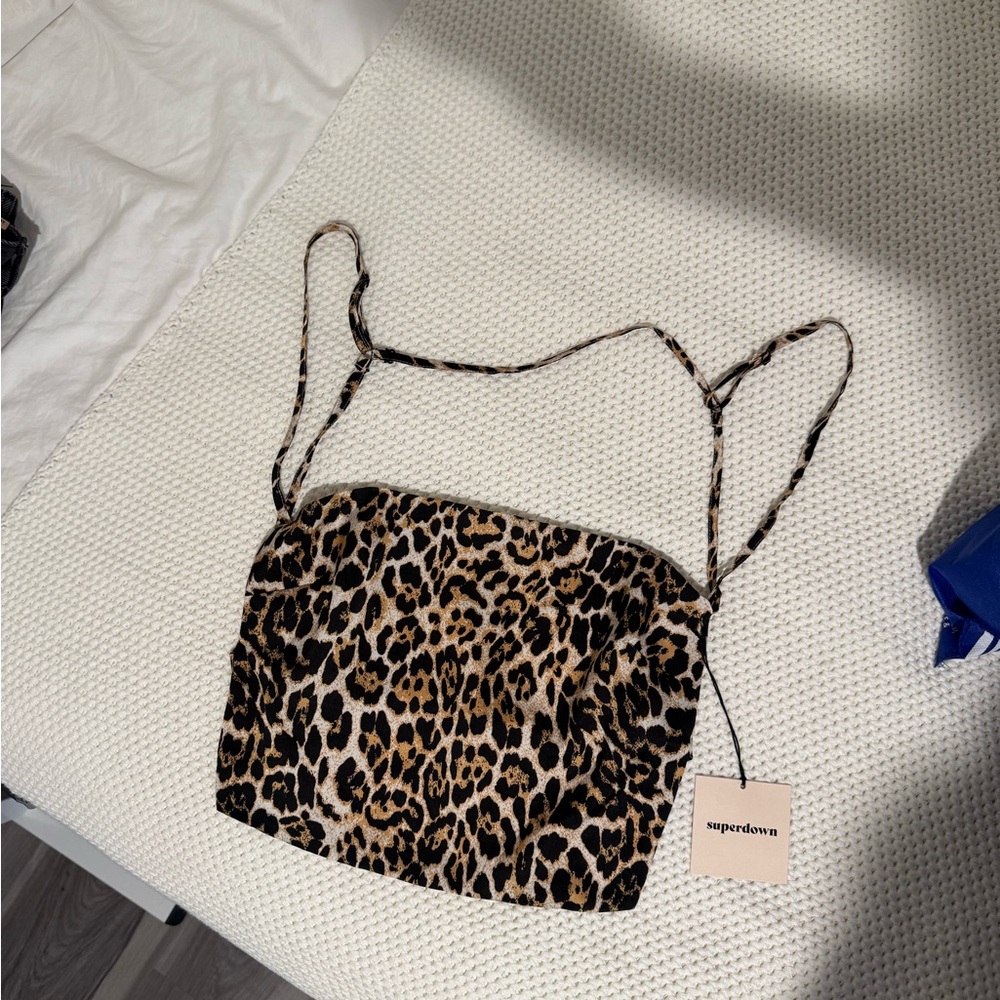 Superdown Brown and Black Leopard Print Bag (New with tags)